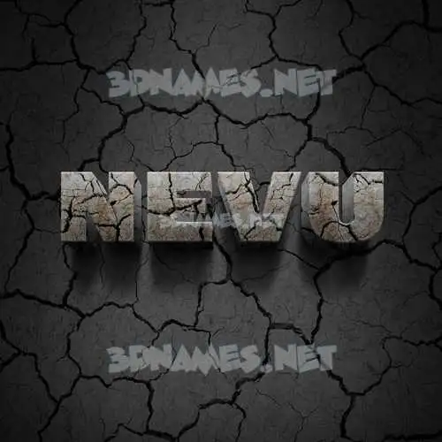 nevu in Cracked Stone style - 3D name wallpaper nevu in Cracked Stone style - 3D name wallpaper