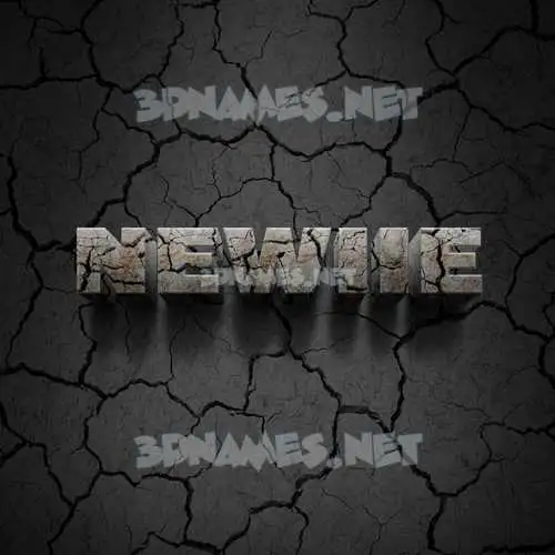 newiie in Cracked Stone style - 3D name wallpaper