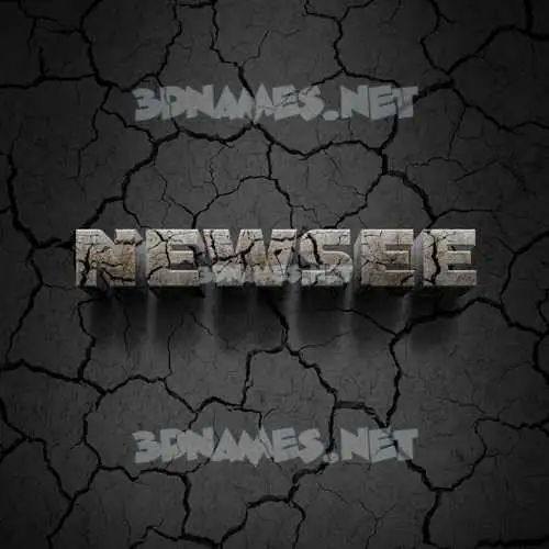 newsee in Cracked Stone style - 3D name wallpaper