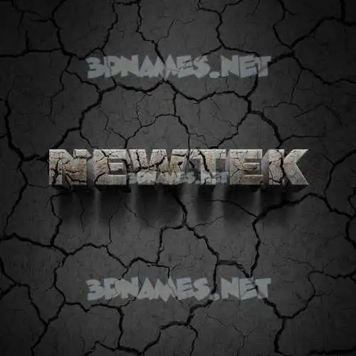 newtek in Cracked Stone style - 3D name wallpaper