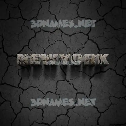 newyork in Cracked Stone style - 3D name wallpaper newyork in Cracked Stone style - 3D name wallpaper