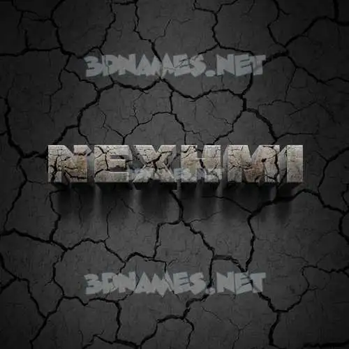 nexhmi in Cracked Stone style - 3D name wallpaper nexhmi in Cracked Stone style - 3D name wallpaper
