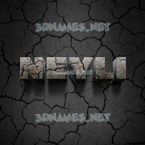 neyli in Cracked Stone style - 3D name wallpaper