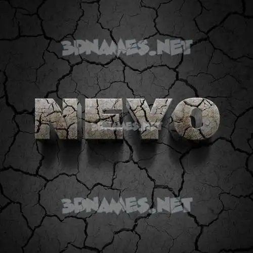 neyo in Cracked Stone style - 3D name wallpaper