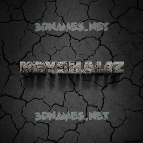 neyshaliz in Cracked Stone style - 3D name wallpaper