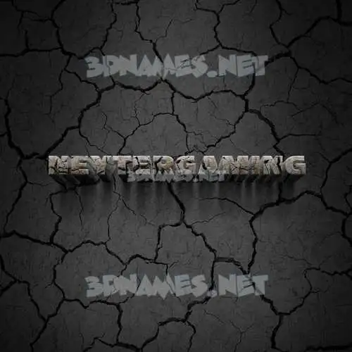 neytergaming in Cracked Stone style - 3D name wallpaper