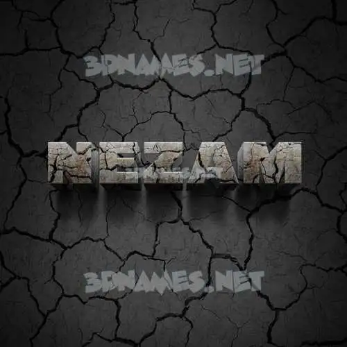 nezam in Cracked Stone style - 3D name wallpaper nezam in Cracked Stone style - 3D name wallpaper