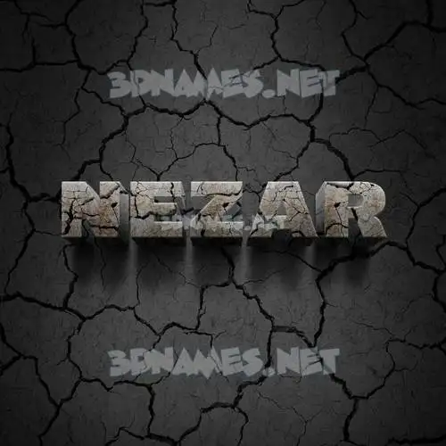 nezar in Cracked Stone style - 3D name wallpaper nezar in Cracked Stone style - 3D name wallpaper