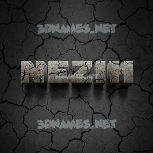 nezih in Cracked Stone style - 3D name wallpaper nezih in Cracked Stone style - 3D name wallpaper