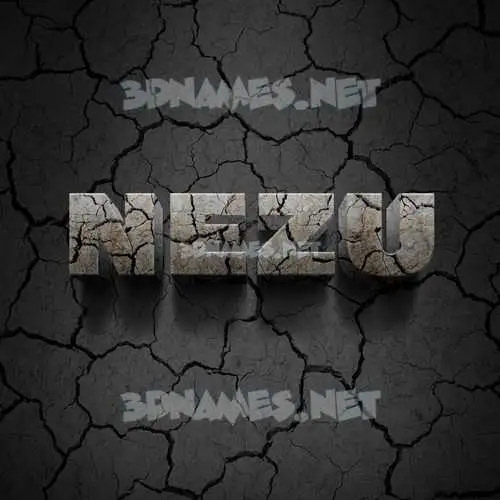 nezu in Cracked Stone style - 3D name wallpaper nezu in Cracked Stone style - 3D name wallpaper