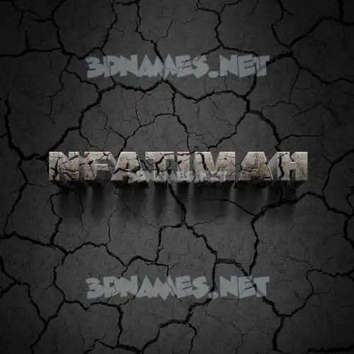 nfatimah in Cracked Stone style - 3D name wallpaper