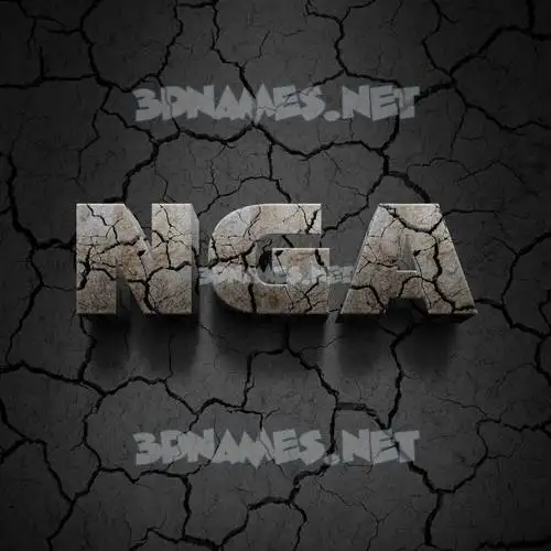 nga in Cracked Stone style - 3D name wallpaper nga in Cracked Stone style - 3D name wallpaper