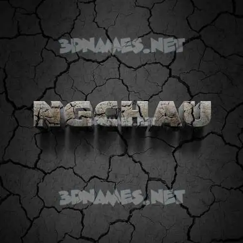 ngchau in Cracked Stone style - 3D name wallpaper ngchau in Cracked Stone style - 3D name wallpaper