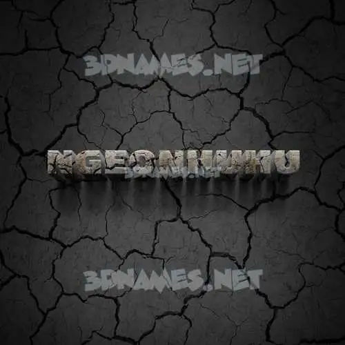 ngeonhuhu in Cracked Stone style - 3D name wallpaper