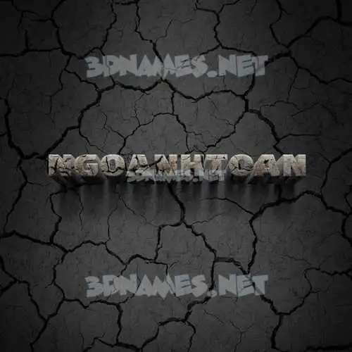 ngoanhtoan in Cracked Stone style - 3D name wallpaper