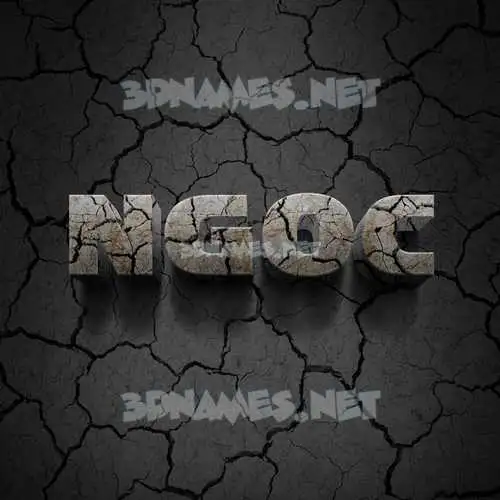 ngoc in Cracked Stone style - 3D name wallpaper ngoc in Cracked Stone style - 3D name wallpaper