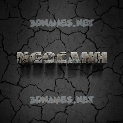 ngocanh in Cracked Stone style - 3D name wallpaper
