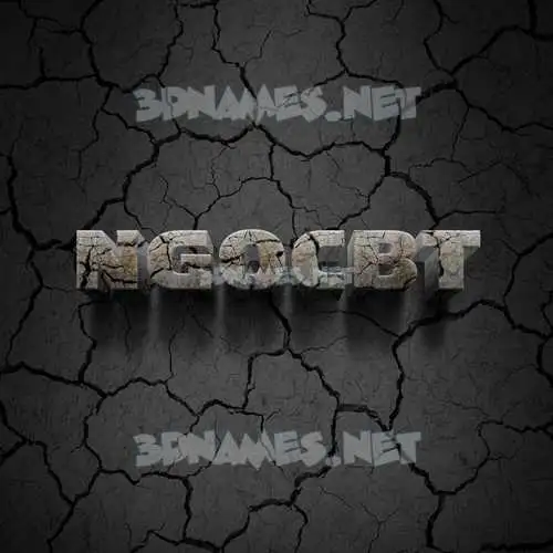 ngocbt in Cracked Stone style - 3D name wallpaper ngocbt in Cracked Stone style - 3D name wallpaper
