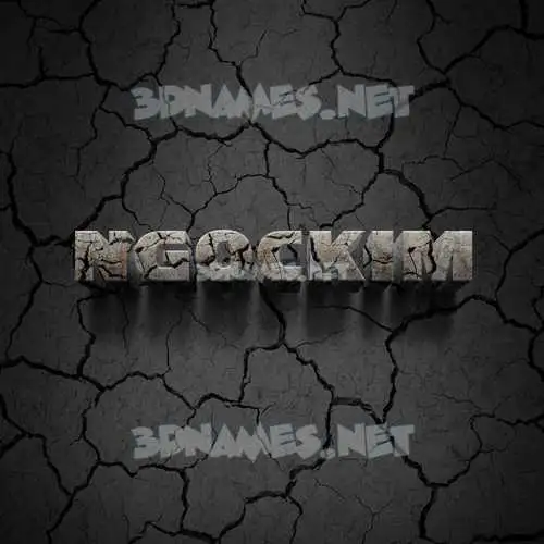 ngockim in Cracked Stone style - 3D name wallpaper ngockim in Cracked Stone style - 3D name wallpaper