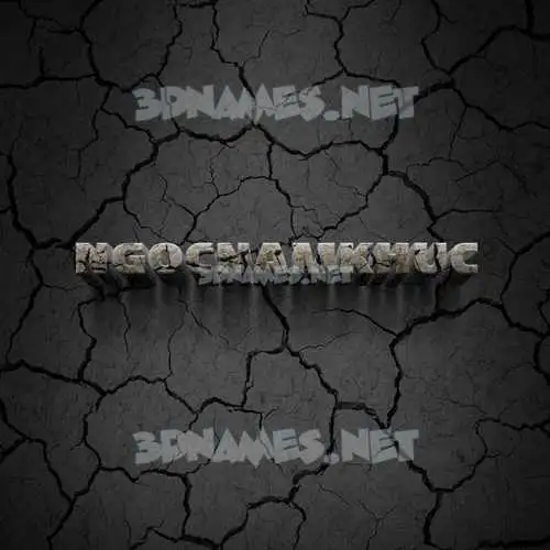 ngocnamkhuc in Cracked Stone style - 3D name wallpaper