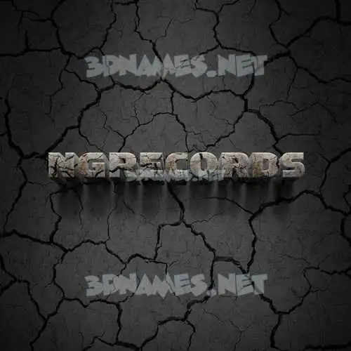 ngrecords in Cracked Stone style - 3D name wallpaper ngrecords in Cracked Stone style - 3D name wallpaper