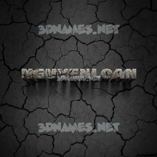 nguyenloan in Cracked Stone style - 3D name wallpaper