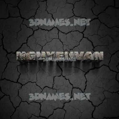 nguyenvan in Cracked Stone style - 3D name wallpaper