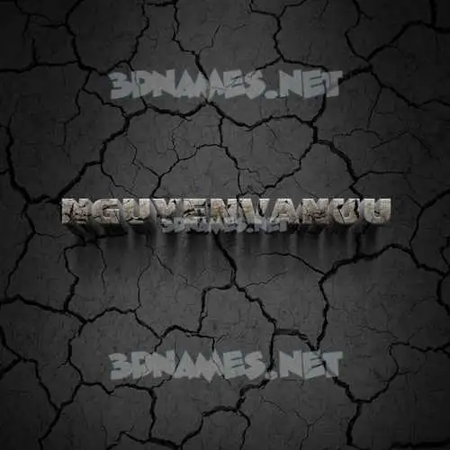 nguyenvanuu in Cracked Stone style - 3D name wallpaper