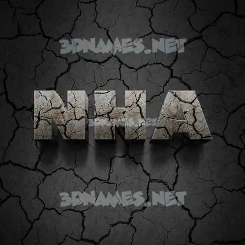 nha in Cracked Stone style - 3D name wallpaper nha in Cracked Stone style - 3D name wallpaper