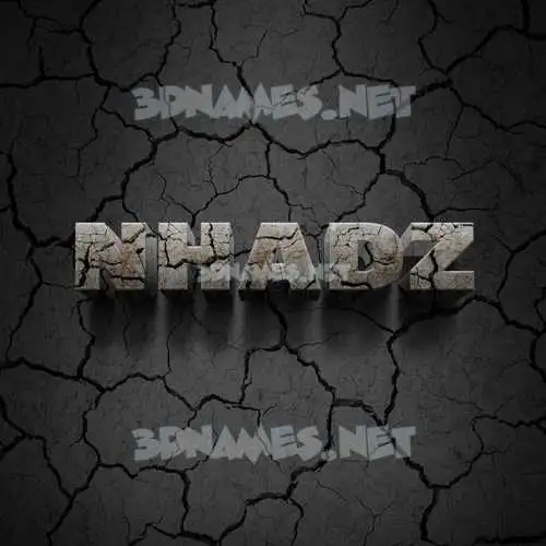 nhadz in Cracked Stone style - 3D name wallpaper nhadz in Cracked Stone style - 3D name wallpaper