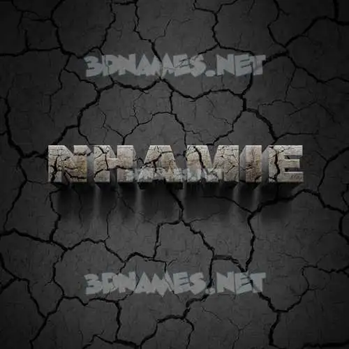 nhamie in Cracked Stone style - 3D name wallpaper nhamie in Cracked Stone style - 3D name wallpaper