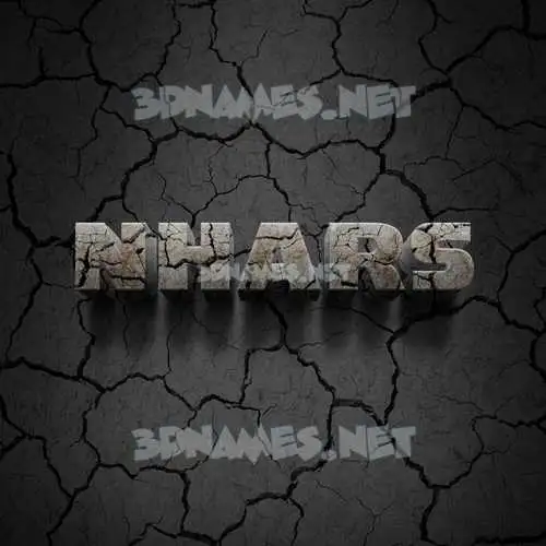 nhars in Cracked Stone style - 3D name wallpaper nhars in Cracked Stone style - 3D name wallpaper