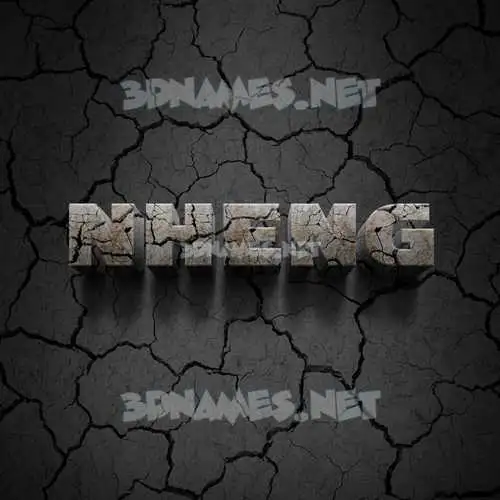 nheng in Cracked Stone style - 3D name wallpaper nheng in Cracked Stone style - 3D name wallpaper