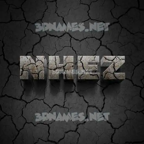 nhez in Cracked Stone style - 3D name wallpaper nhez in Cracked Stone style - 3D name wallpaper