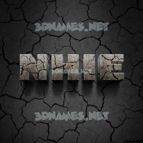 nhie in Cracked Stone style - 3D name wallpaper nhie in Cracked Stone style - 3D name wallpaper