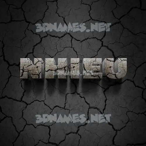 nhieu in Cracked Stone style - 3D name wallpaper nhieu in Cracked Stone style - 3D name wallpaper