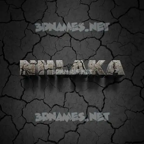 nhlaka in Cracked Stone style - 3D name wallpaper nhlaka in Cracked Stone style - 3D name wallpaper