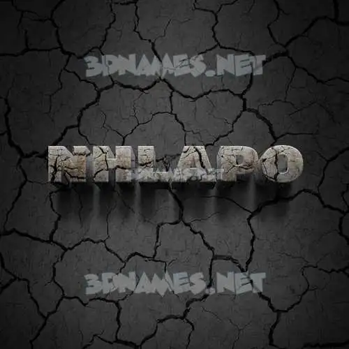 nhlapo in Cracked Stone style - 3D name wallpaper nhlapo in Cracked Stone style - 3D name wallpaper