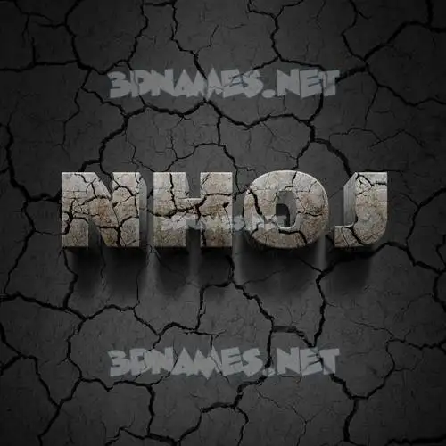 nhoj in Cracked Stone style - 3D name wallpaper nhoj in Cracked Stone style - 3D name wallpaper