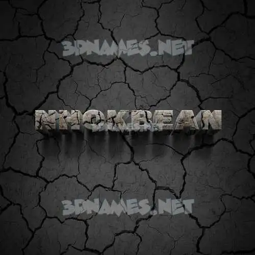 nhokbean in Cracked Stone style - 3D name wallpaper nhokbean in Cracked Stone style - 3D name wallpaper