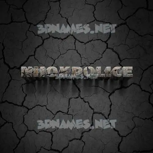 nhokpolice in Cracked Stone style - 3D name wallpaper nhokpolice in Cracked Stone style - 3D name wallpaper