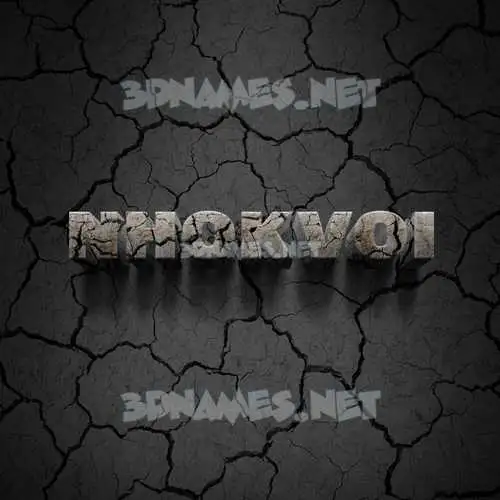 nhokvoi in Cracked Stone style - 3D name wallpaper