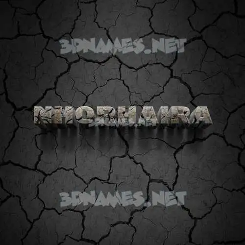 nhorhaira in Cracked Stone style - 3D name wallpaper