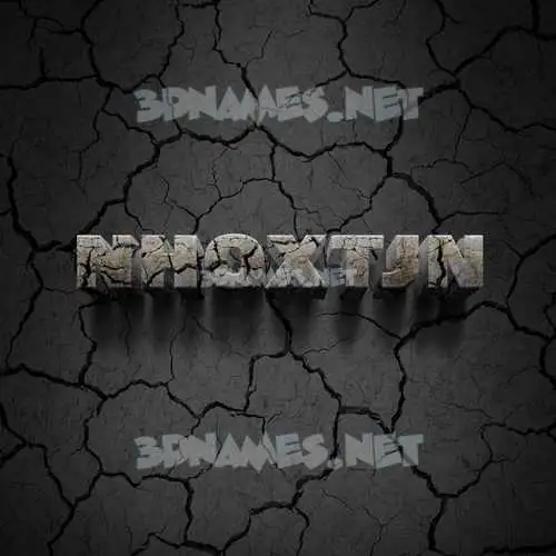 nhoxtjn in Cracked Stone style - 3D name wallpaper