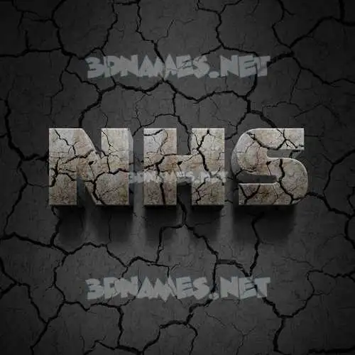 nhs in Cracked Stone style - 3D name wallpaper nhs in Cracked Stone style - 3D name wallpaper