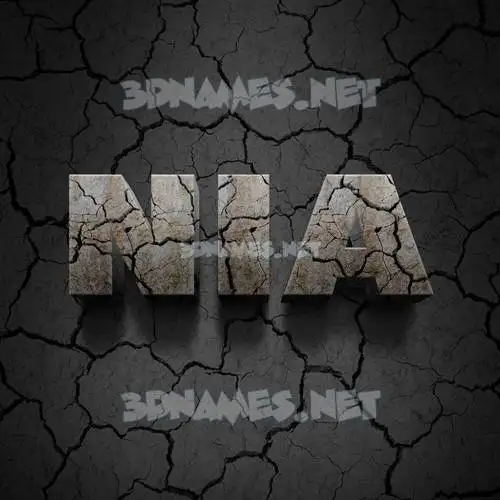 nia in Cracked Stone style - 3D name wallpaper nia in Cracked Stone style - 3D name wallpaper