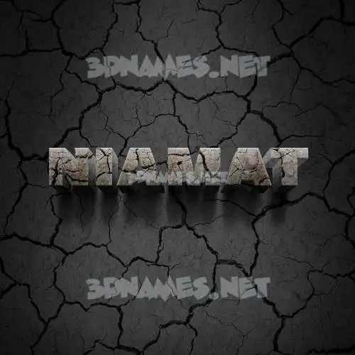 niamat in Cracked Stone style - 3D name wallpaper