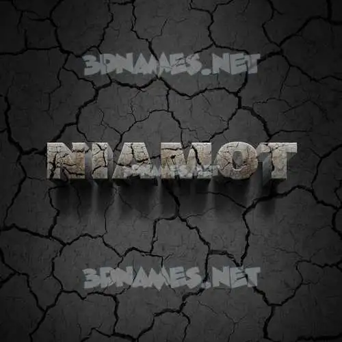 niamot in Cracked Stone style - 3D name wallpaper niamot in Cracked Stone style - 3D name wallpaper