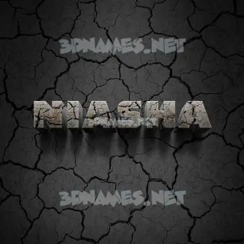 niasha in Cracked Stone style - 3D name wallpaper niasha in Cracked Stone style - 3D name wallpaper