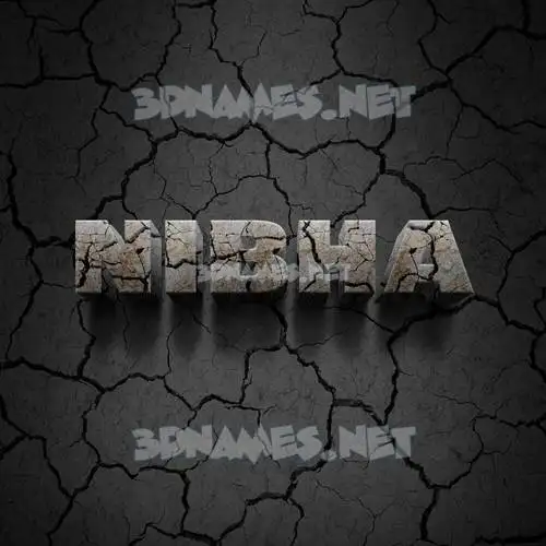 nibha in Cracked Stone style - 3D name wallpaper